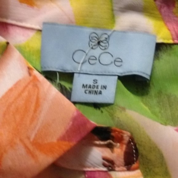 Sheer Multicoloured Sleeveless Tunic/Shirt - Picture 6 of 6